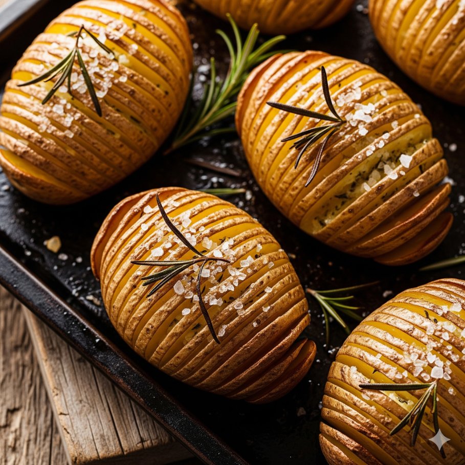 Airfryer Hasselback-Kartoffeln