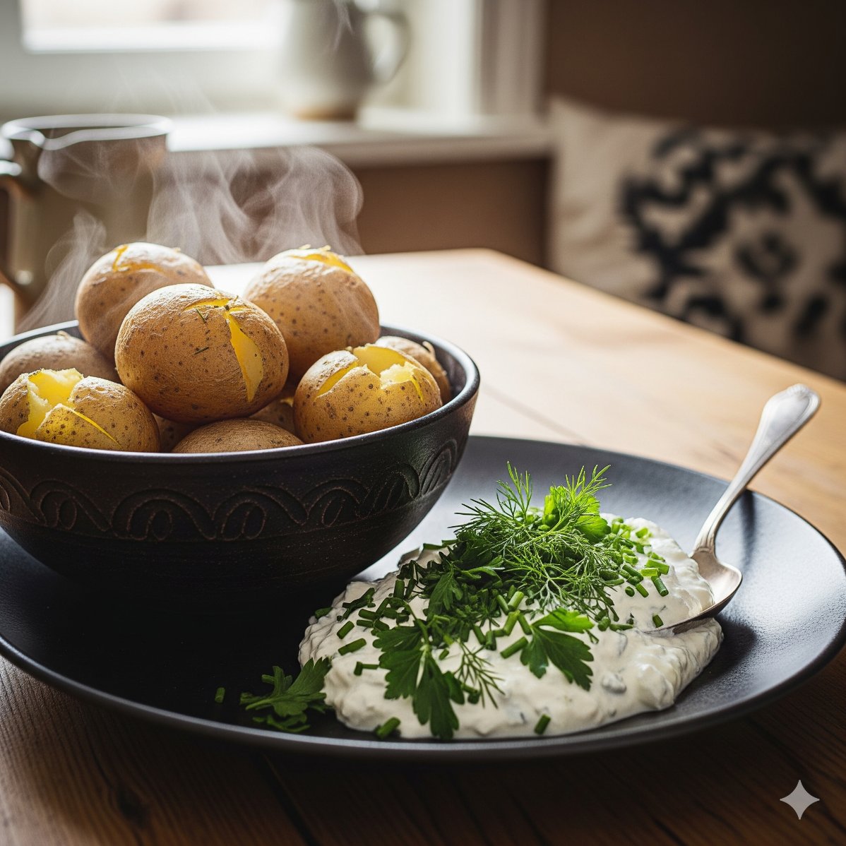 Pellkartoffeln mit Kräuterquark