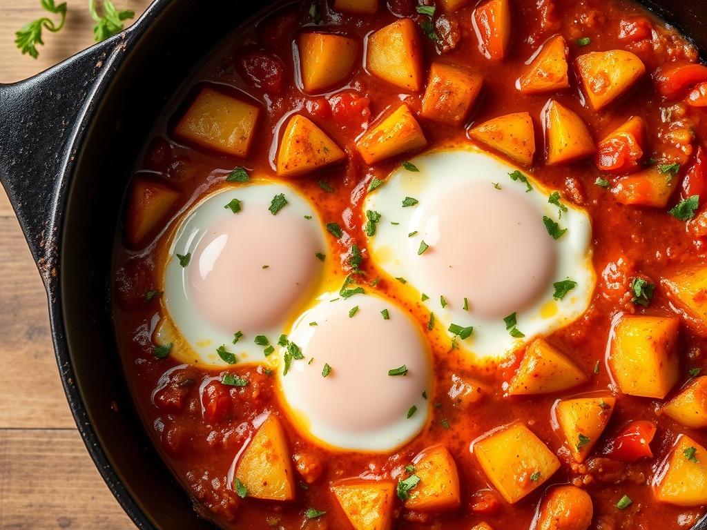 Shakshuka mit Kartoffeln